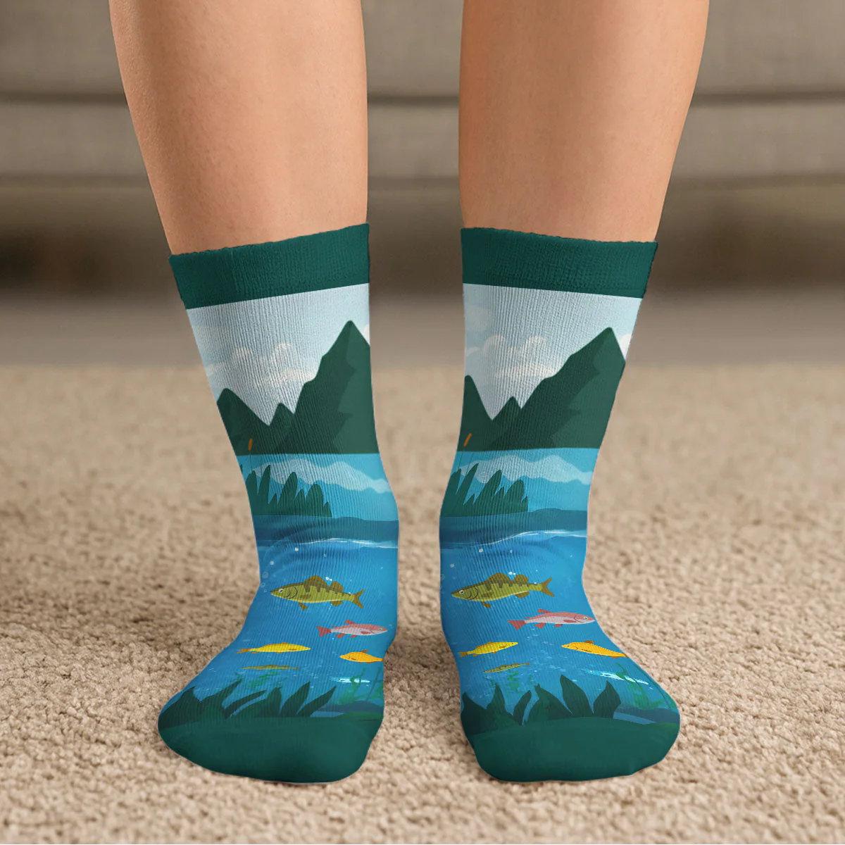 Life Is Better At the Lake - Personalized Custom Crew Socks - Image 3