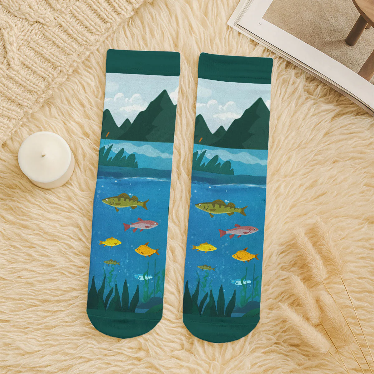 Life Is Better At the Lake - Personalized Custom Crew Socks - Image 4