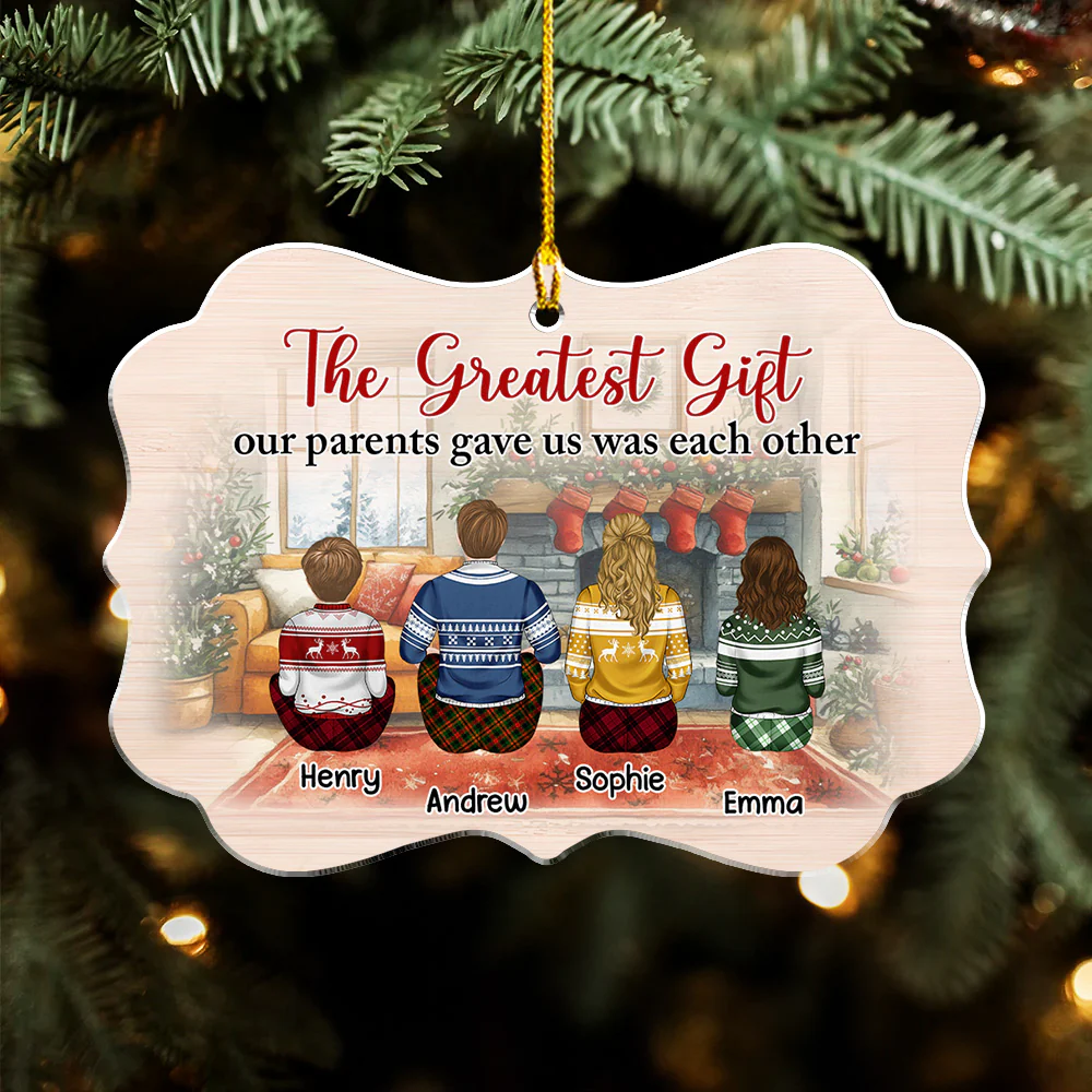 Life is Better With Brothers And Sisters - Personalized Custom Acrylic Ornament - Image 2