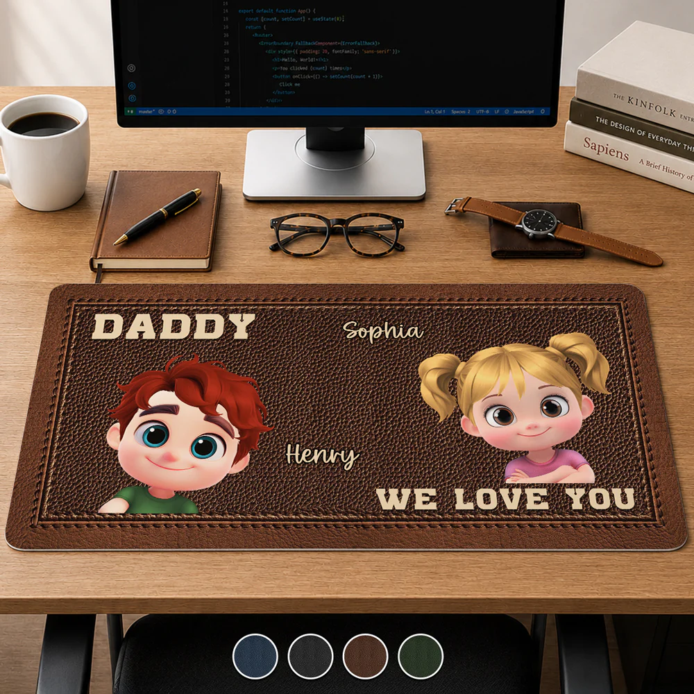 Life Is Better With Kids - Personalized Custom Desk Mat