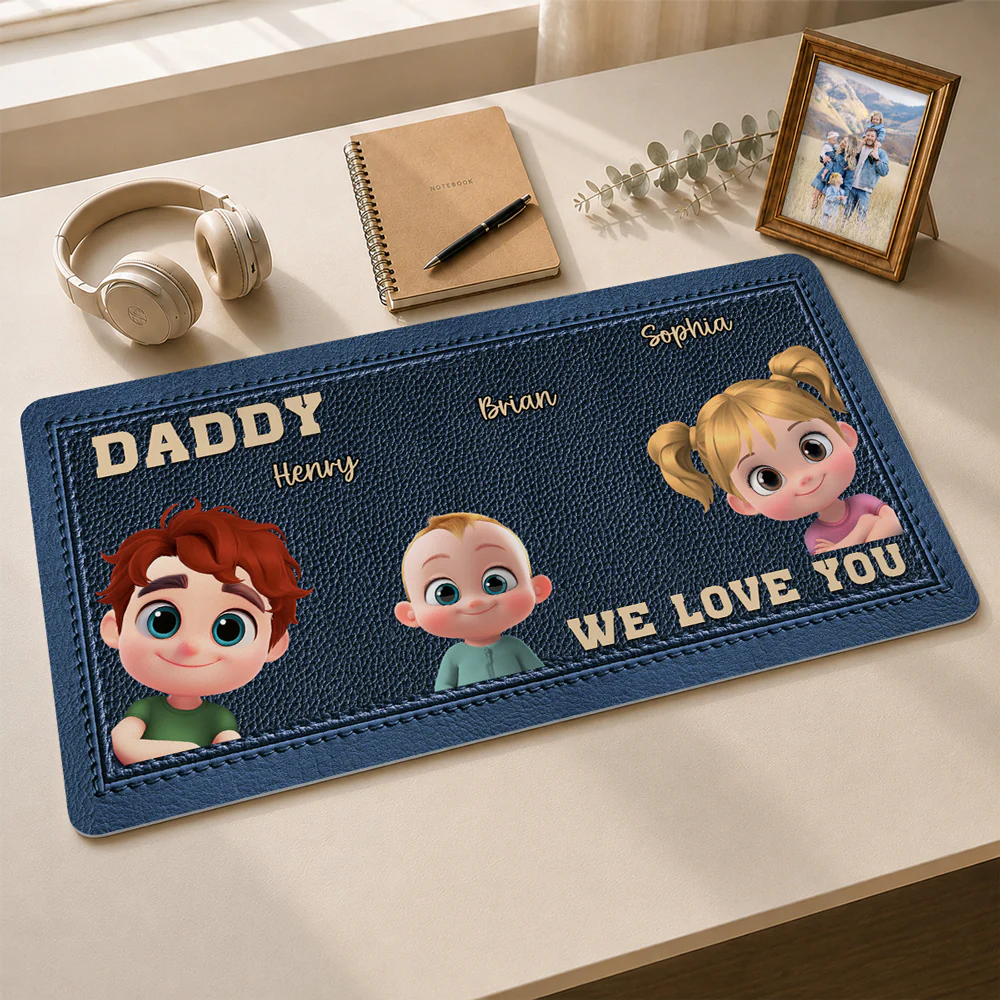Life Is Better With Kids - Personalized Custom Desk Mat - Image 4