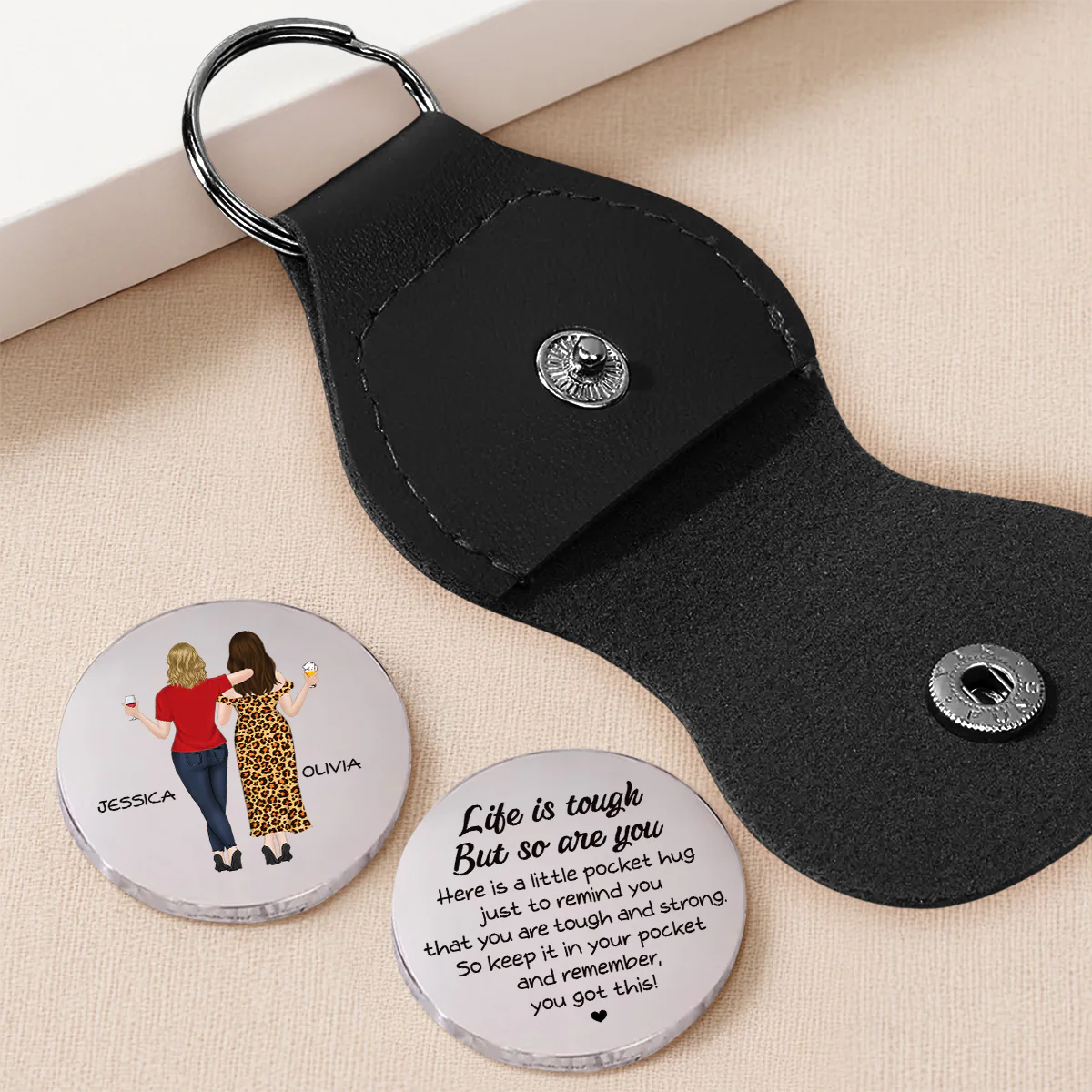 Life Is Tough But So Are You - Personalized Custom Pocket Hug - Image 2
