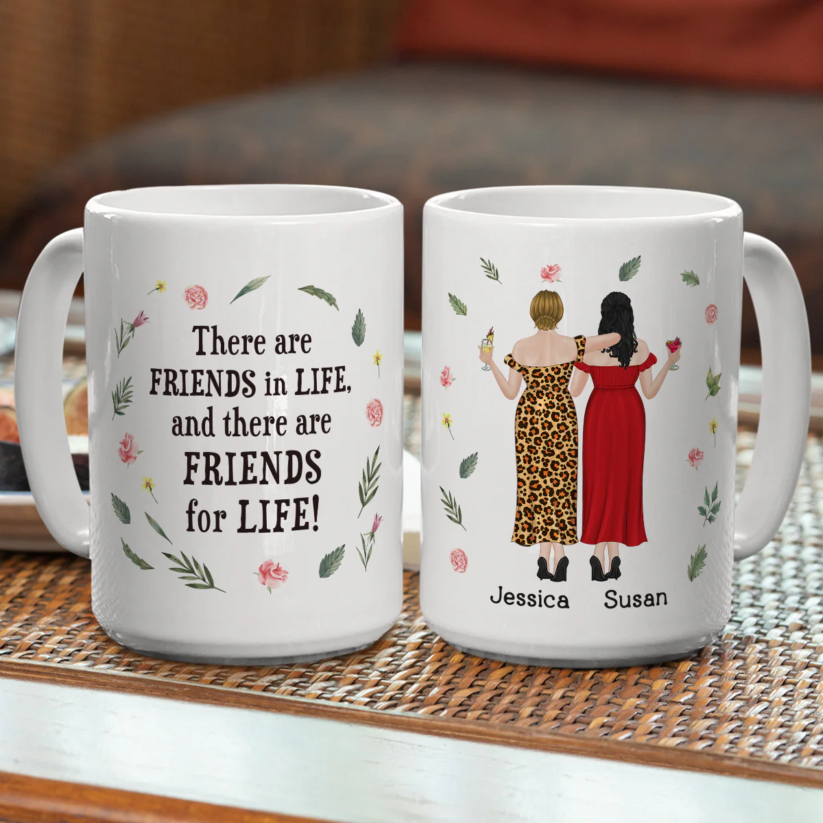 Life Long Friendship - Personalized Custom Coffee Mug - Image 5