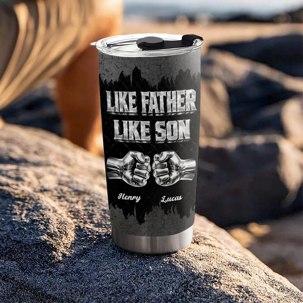 Like Father Like Son - Personalized Custom Tumbler - Image 4