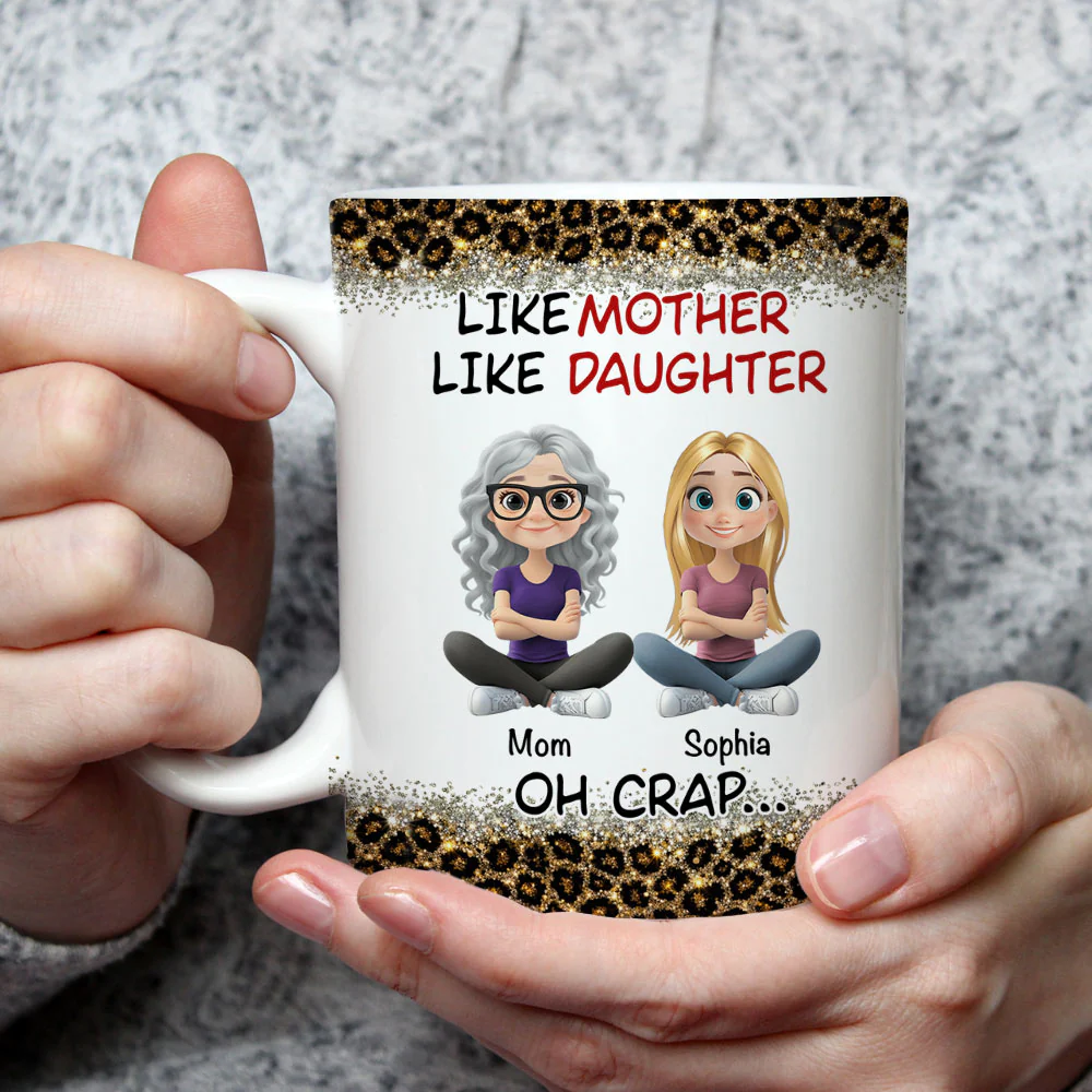 Like Mother And Daughter - Personalized Custom Coffee Mug - Image 3