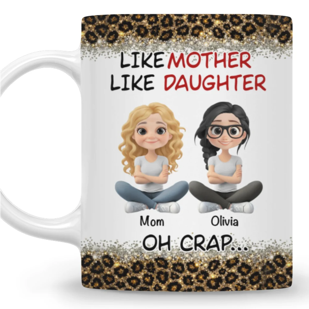 Like Mother And Daughter - Personalized Custom Coffee Mug - Image 8
