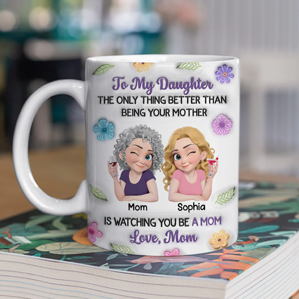 Linked Together Cartoon Colorful - Personalized Custom 3D Inflated Effect Mug - Image 3