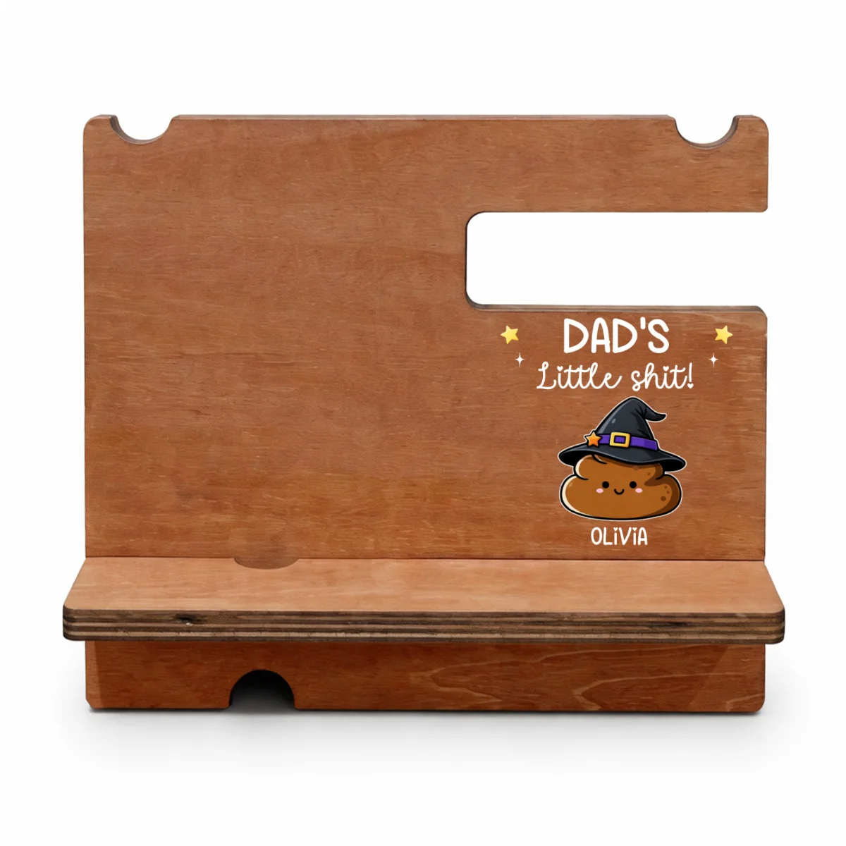 Little Shits - Personalized Custom Wood Phone Docking Station - Image 7