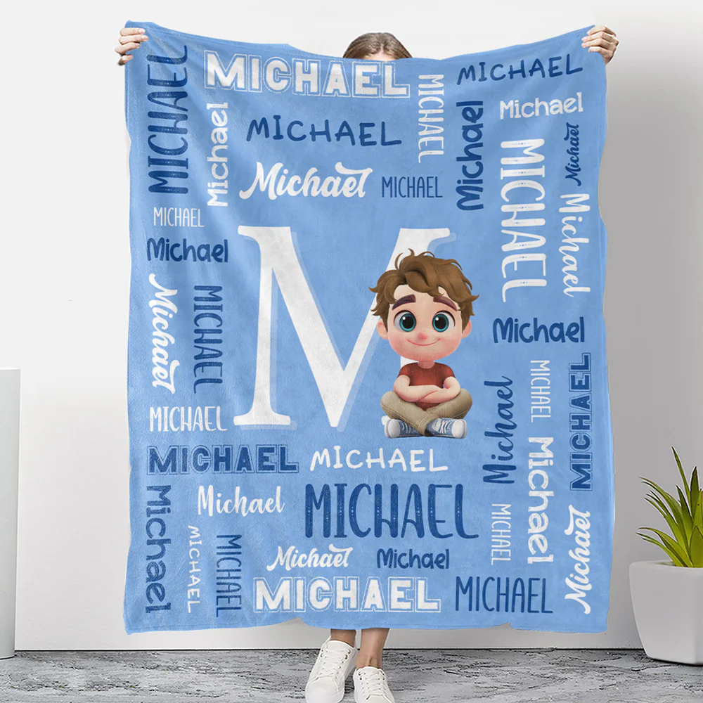 Little Star Name - Personalized Custom Fleece Blanket