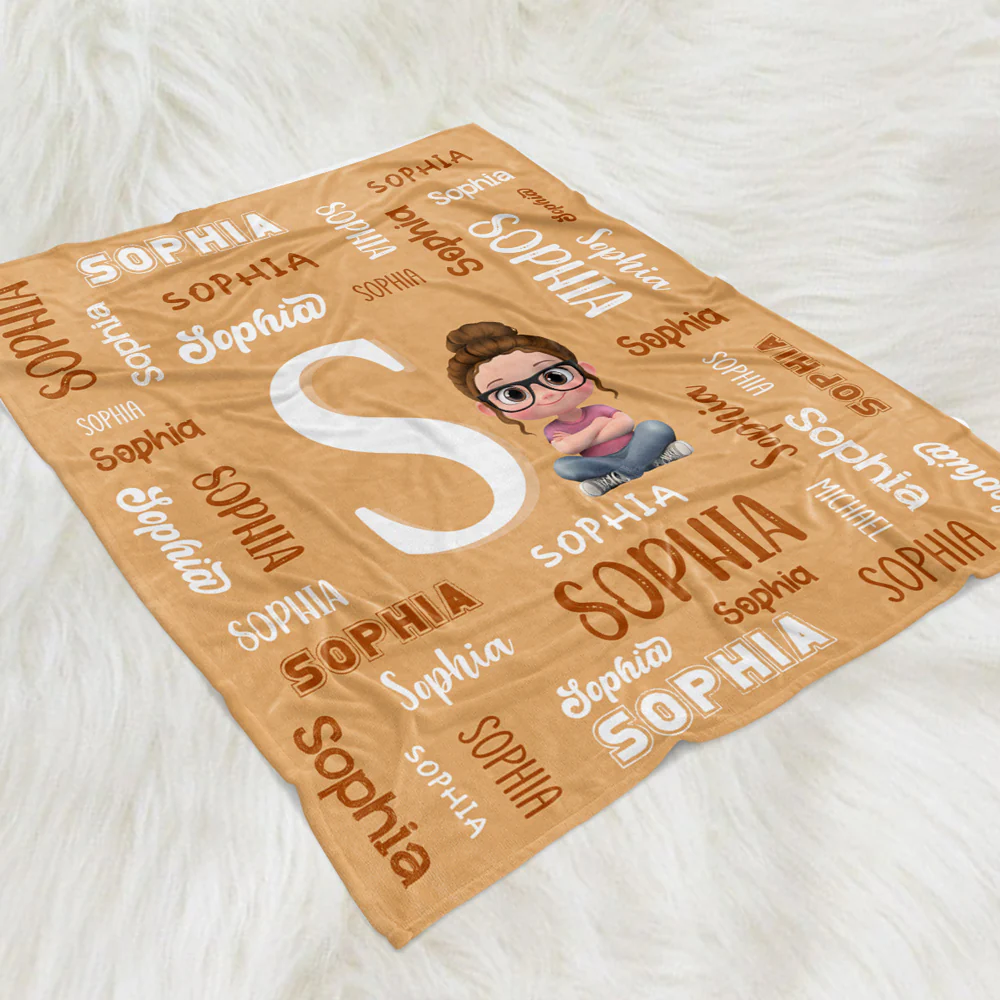 Little Star Name - Personalized Custom Fleece Blanket - Image 6