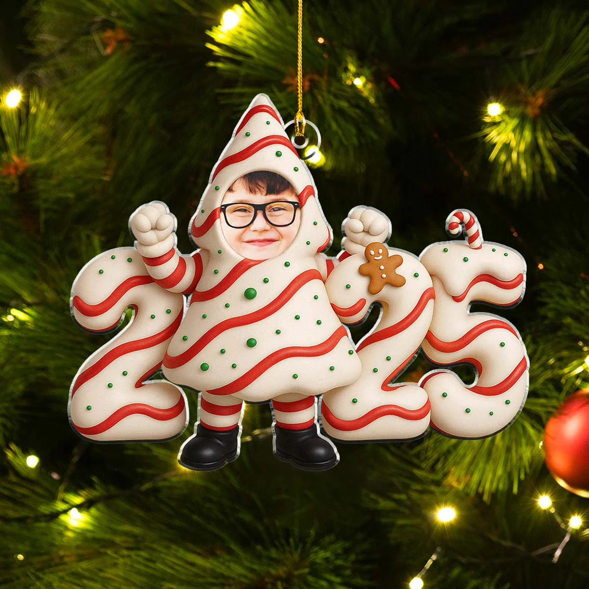 Little Surprise 2025 - Personalized Custom Acrylic Ornament - Image 4