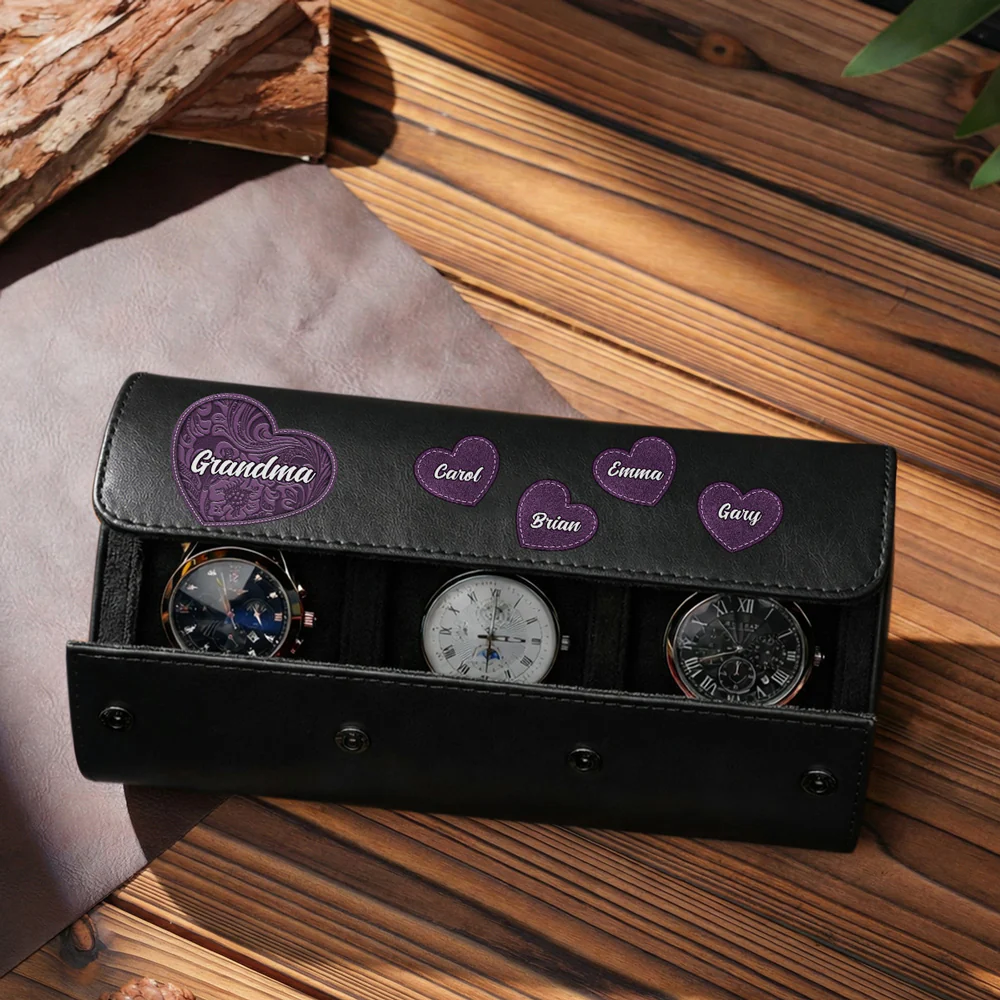 Little Sweethearts - Personalized Custom Leather Watch Case  - Image 4