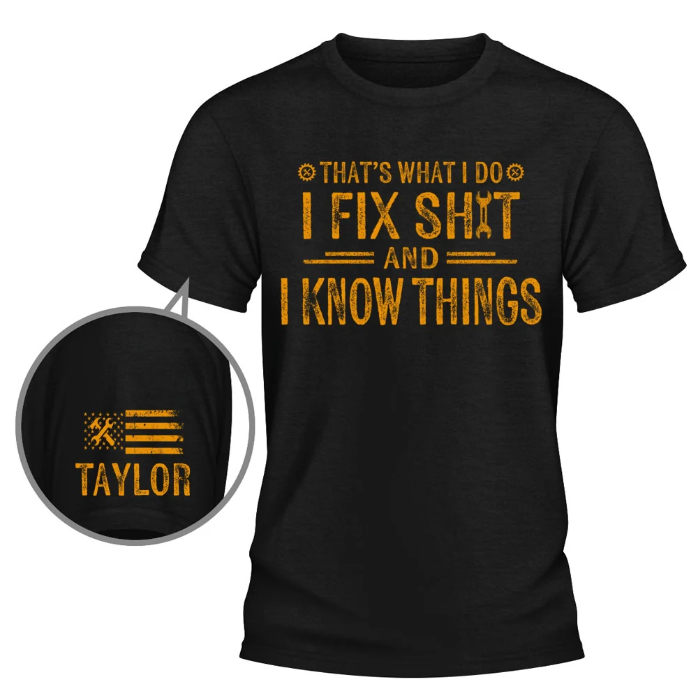 Look Amazing And I Fix Sht - Personalized Custom Shirt With Design On Sleeve - Image 6