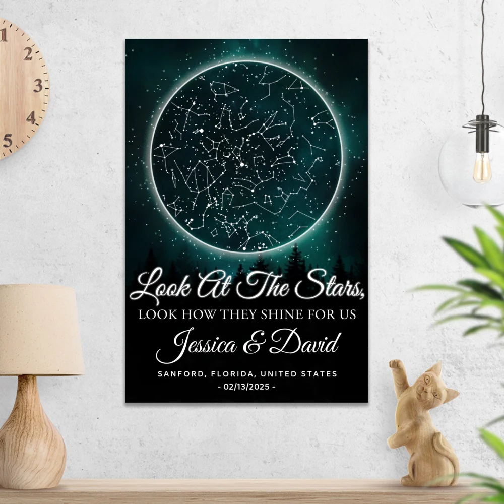 Look How Stars Shine For Us - Personalized Custom Poster - Image 6