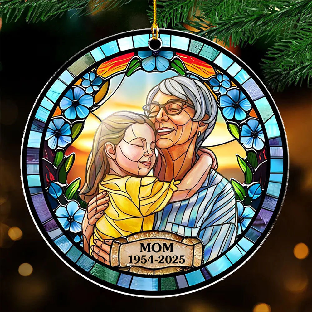 Loss Keepsake Portrait Stained Glass - Personalized Custom Acrylic Ornament - Image 4