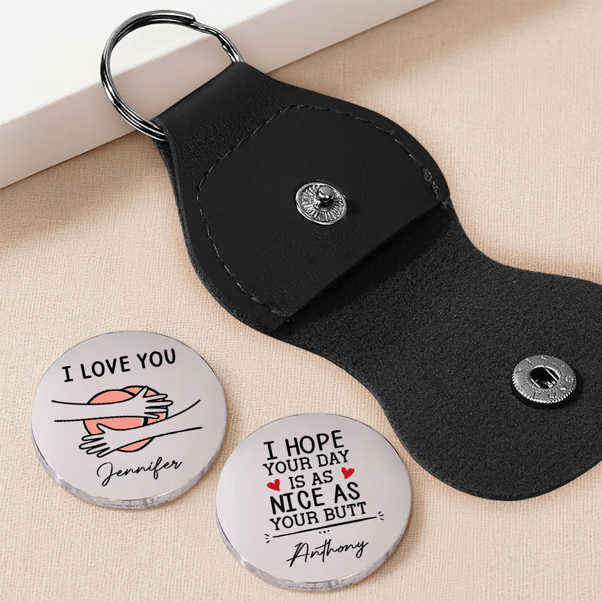 Love And Laughter - Personalized Custom Pocket Hug - Image 2