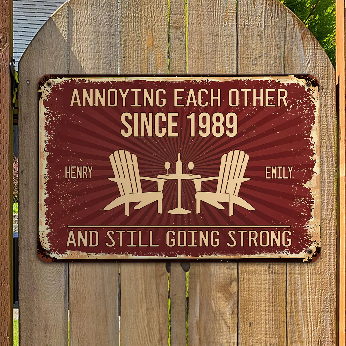 Love Forever - Personalized Custom Metal Sign - Image 2
