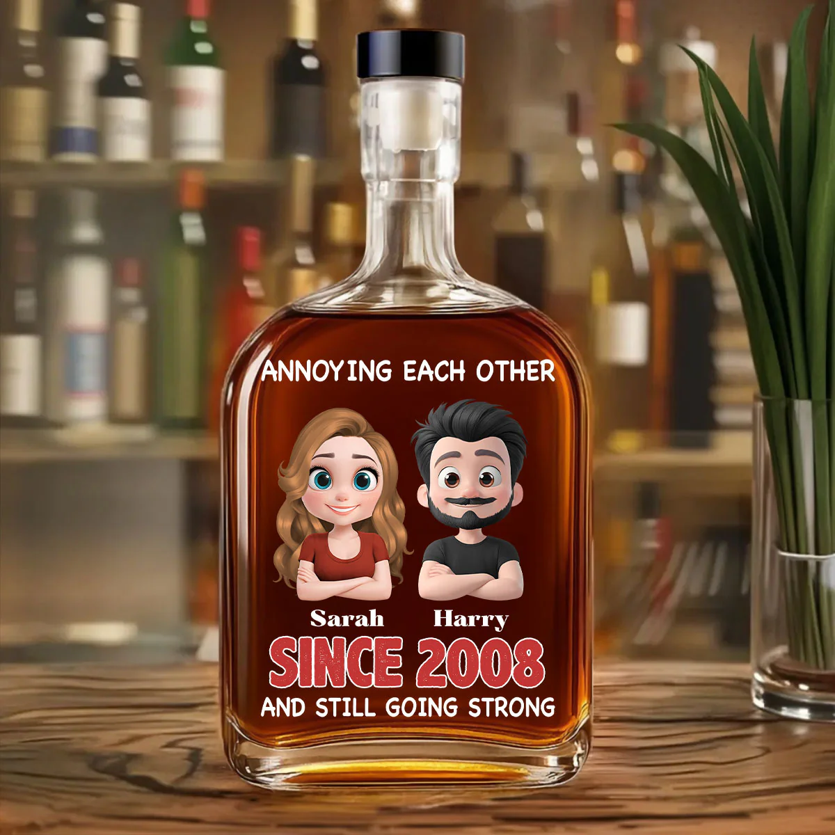 Love Forever - Personalized Custom Spirits Decanter - Image 3