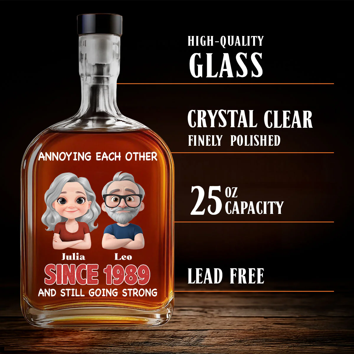 Love Forever - Personalized Custom Spirits Decanter - Image 5