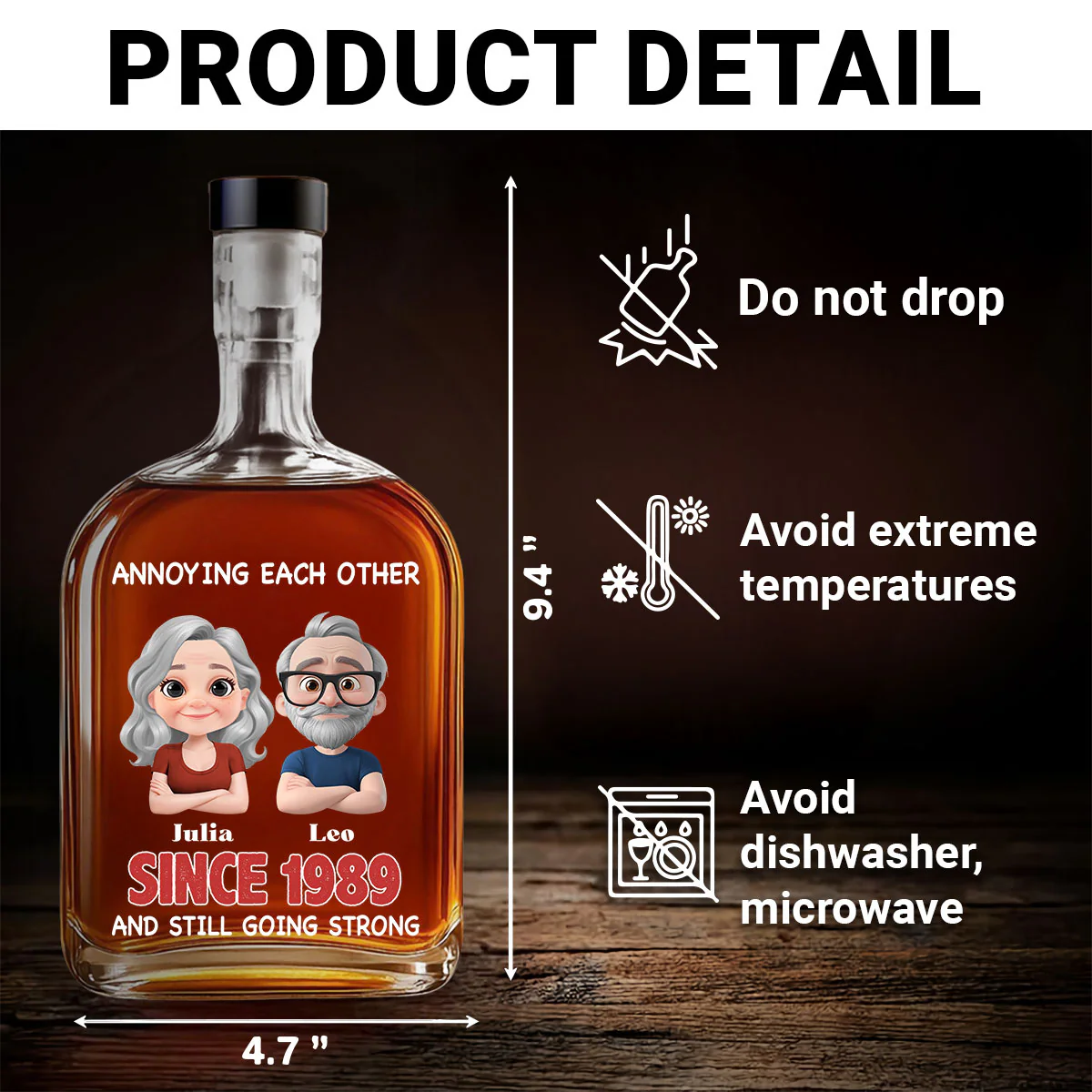 Love Forever - Personalized Custom Spirits Decanter - Image 6