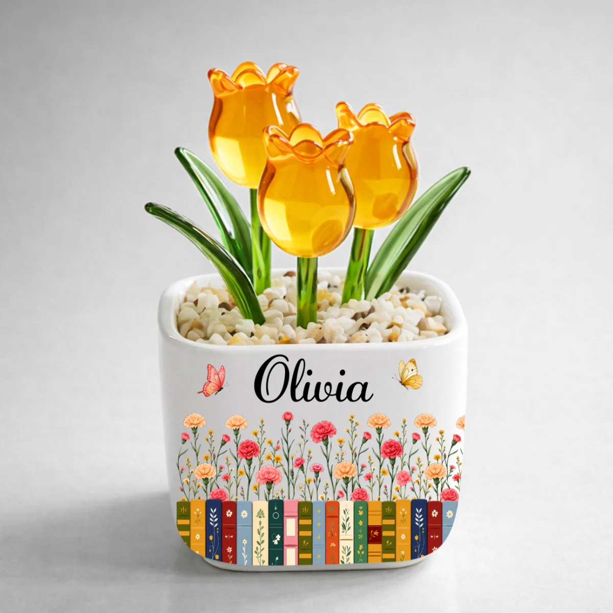 Love Grows Between Pages - Personalized Custom Glass Everlasting Tulips - Image 12