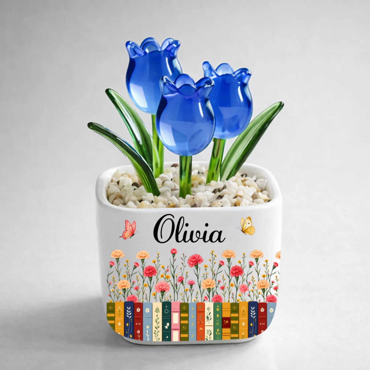 Love Grows Between Pages - Personalized Custom Glass Everlasting Tulips - Image 9