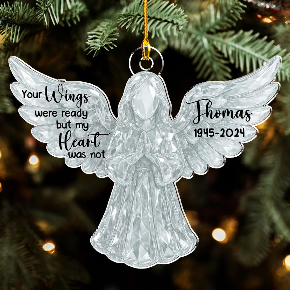 Love In Heaven - Personalized Custom 3D Effect Acrylic Ornament - Image 2