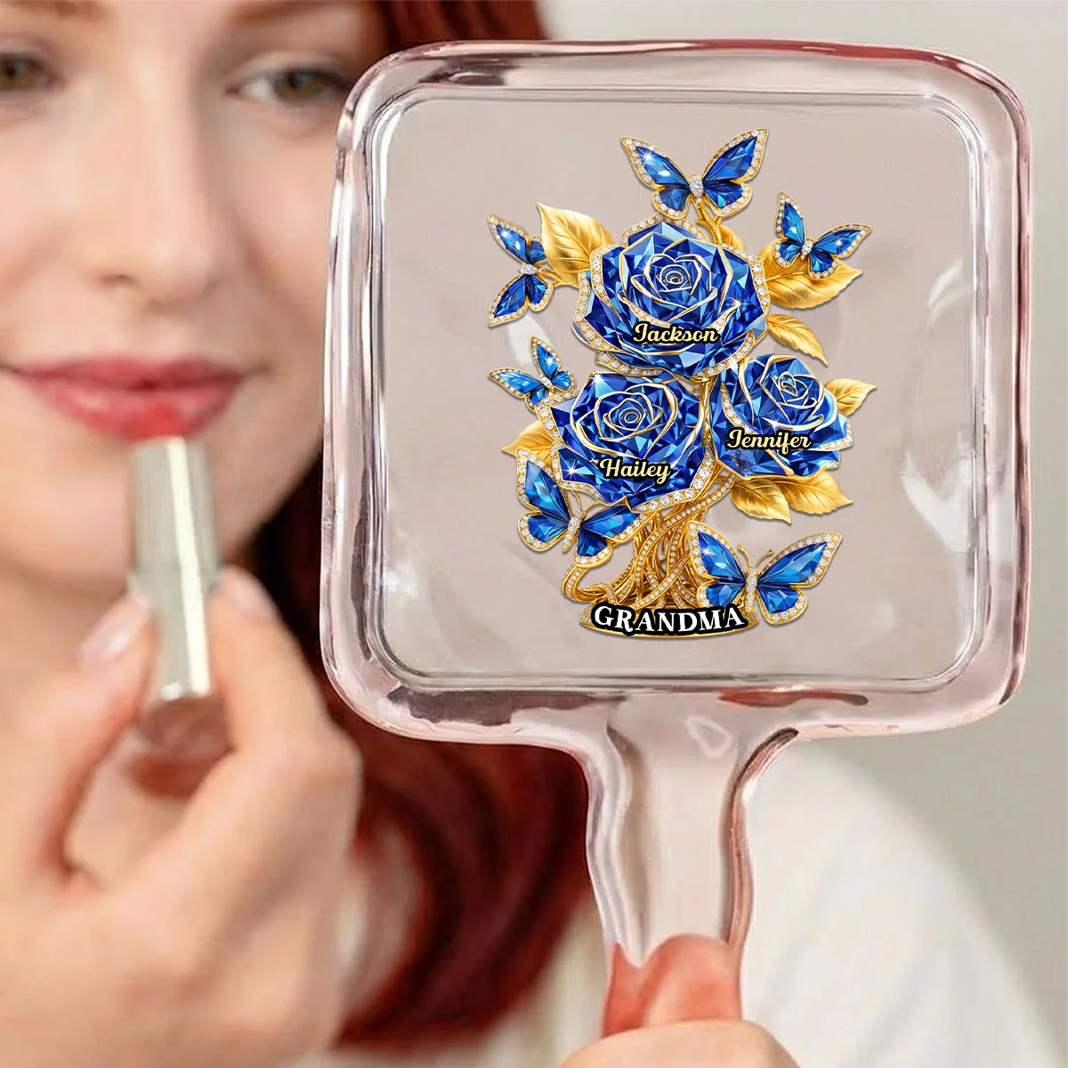 Love Rooted In Motherhood - Personalized Custom Handheld Mirror - Image 5