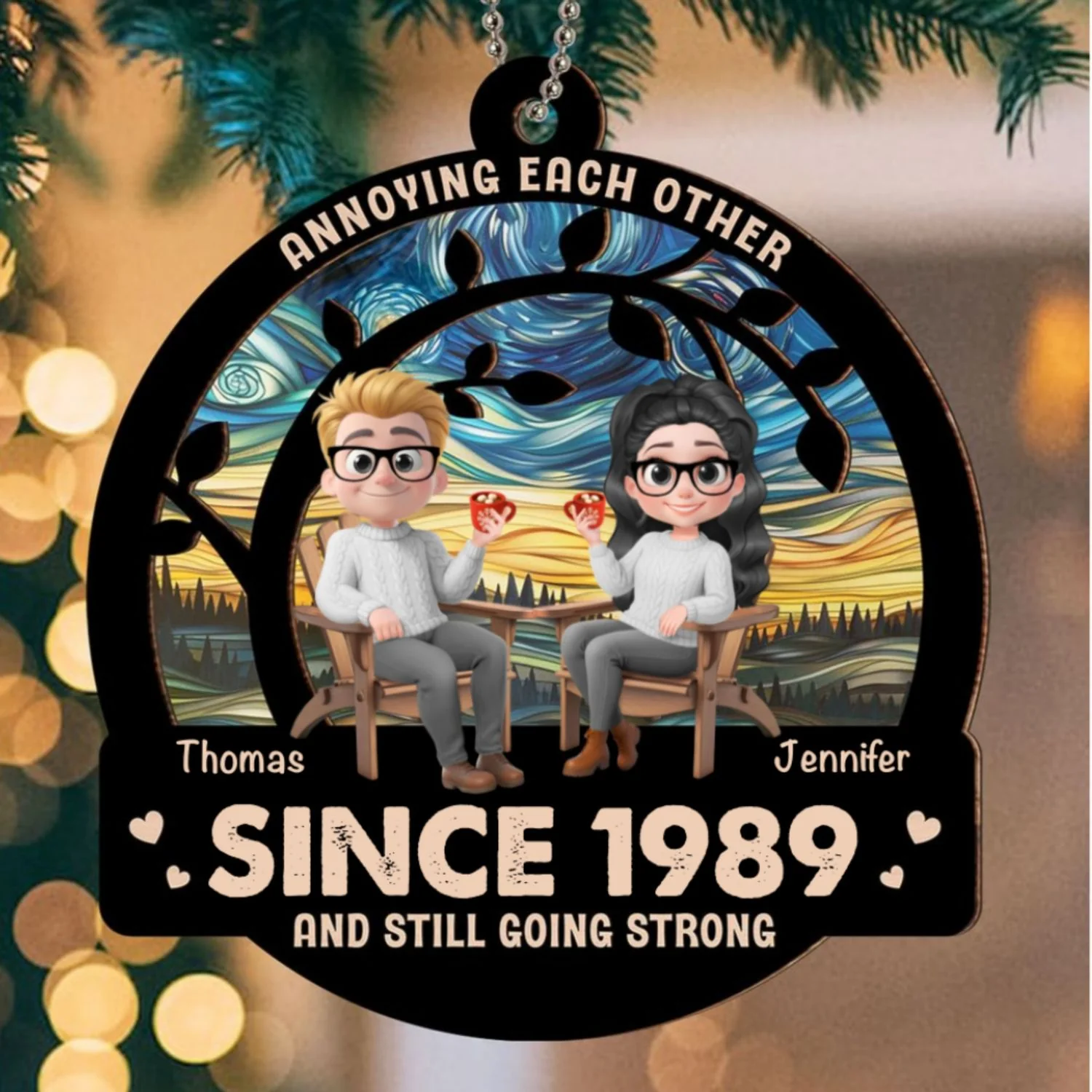 Love Still Going Strong - Personalized Custom Suncatcher Ornament - Image 6