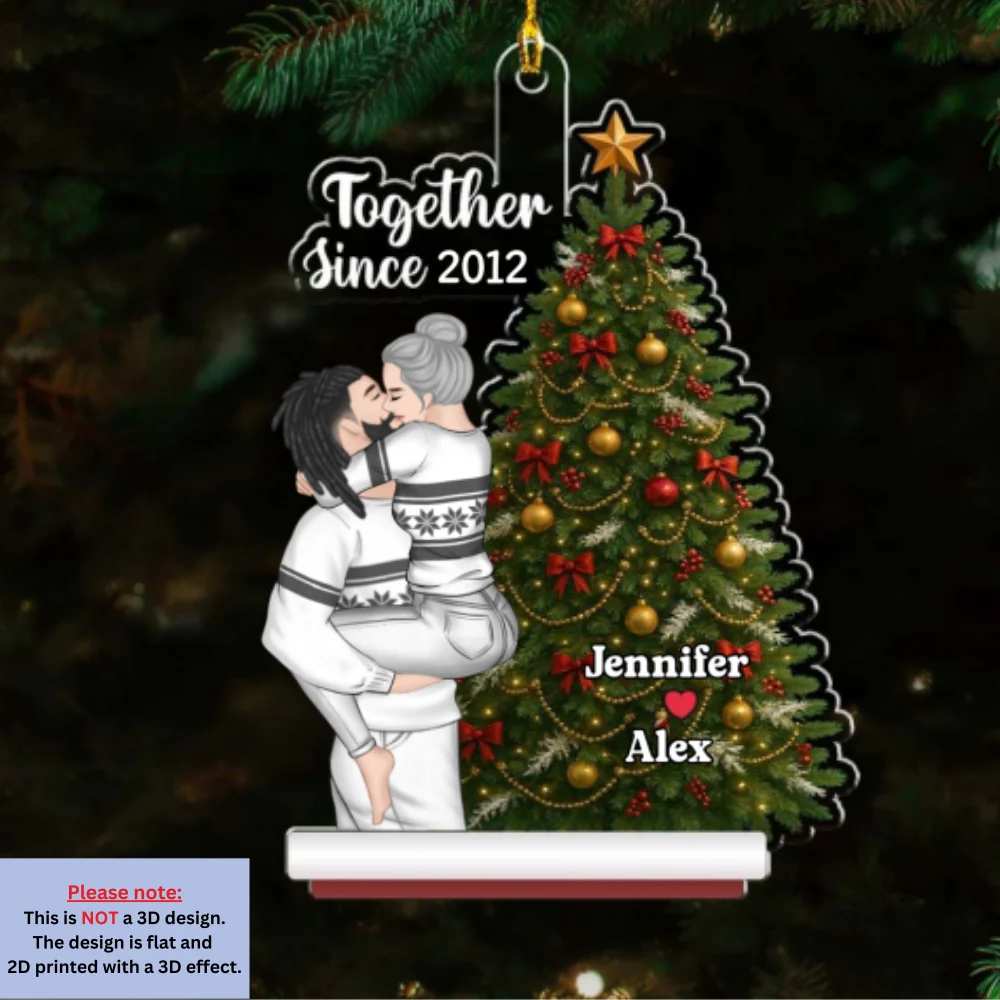 Love Under The Christmas - Personalized Custom Acrylic Ornament - Image 6