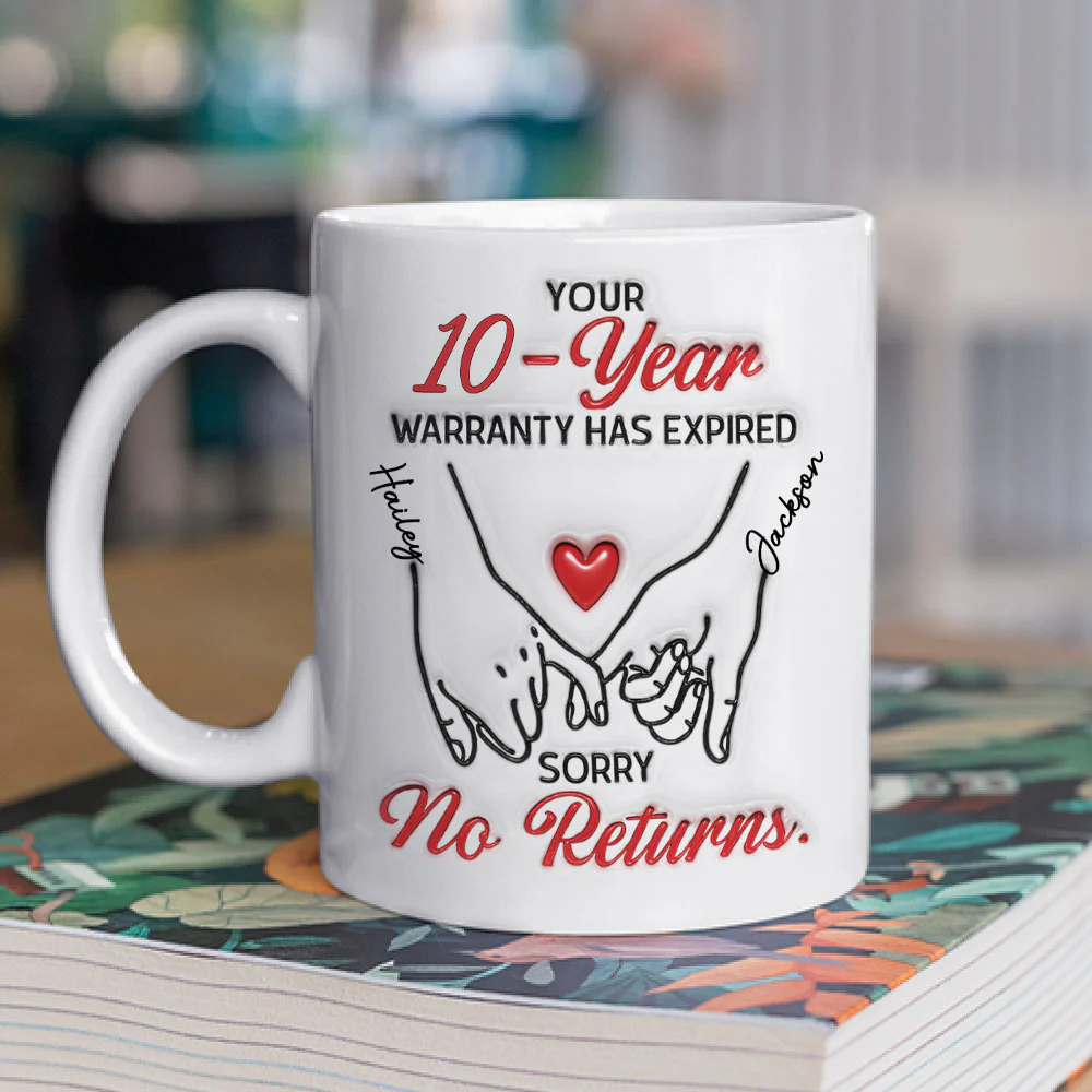 Love Warranty - Personalized Custom 3D Inflated Effect Mug - Image 2