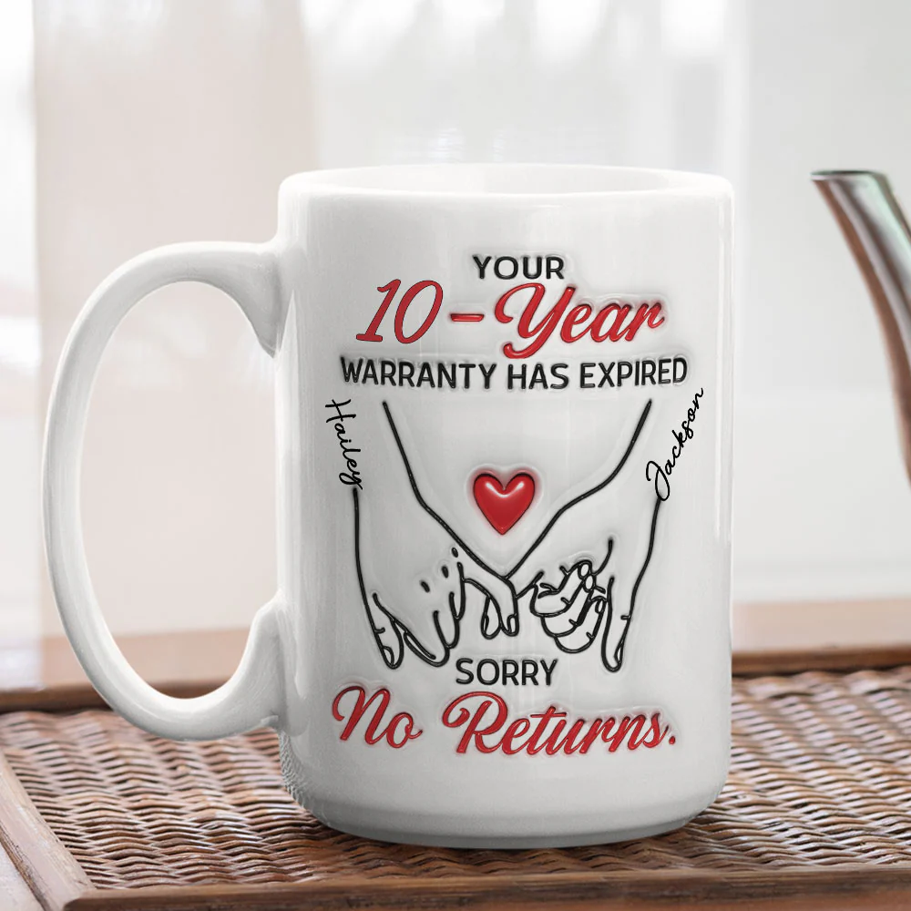Love Warranty - Personalized Custom 3D Inflated Effect Mug - Image 3