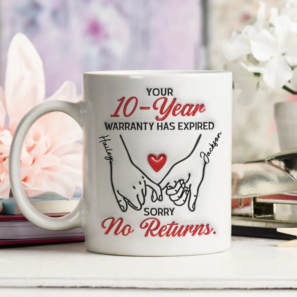 Love Warranty - Personalized Custom 3D Inflated Effect Mug - Image 4