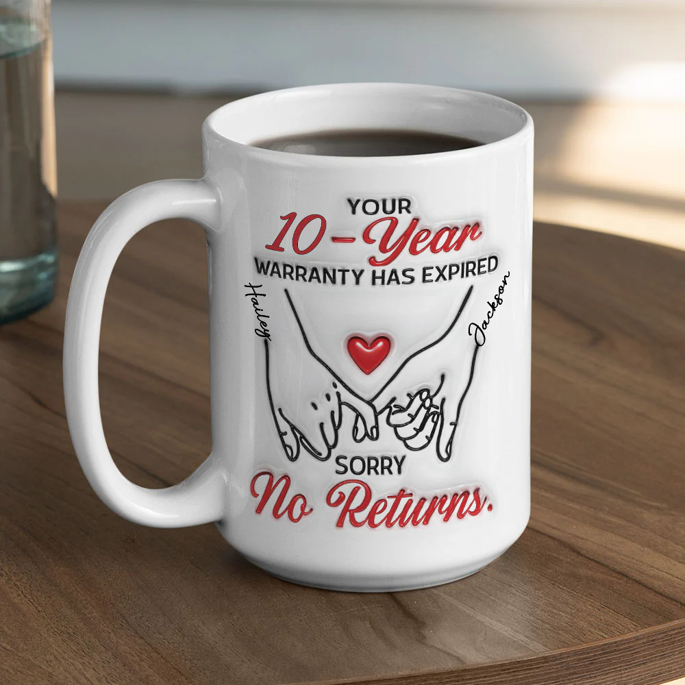 Love Warranty - Personalized Custom 3D Inflated Effect Mug - Image 5