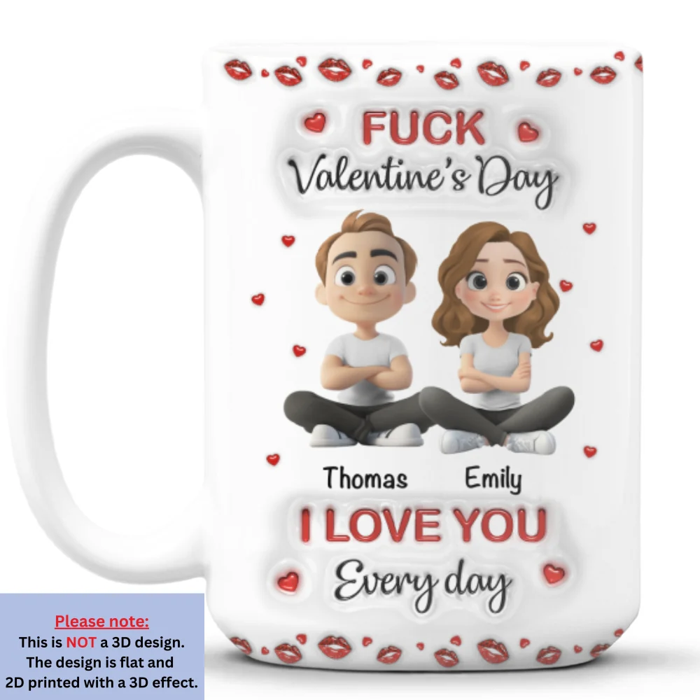 Love You Every Day - Personalized Custom 3D Inflated Effect Coffee Mug - Image 7