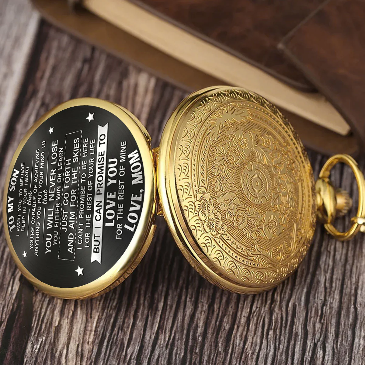 Love You For The Rest Of Mine - Personalized Custom Print Pocket Watch - Image 2