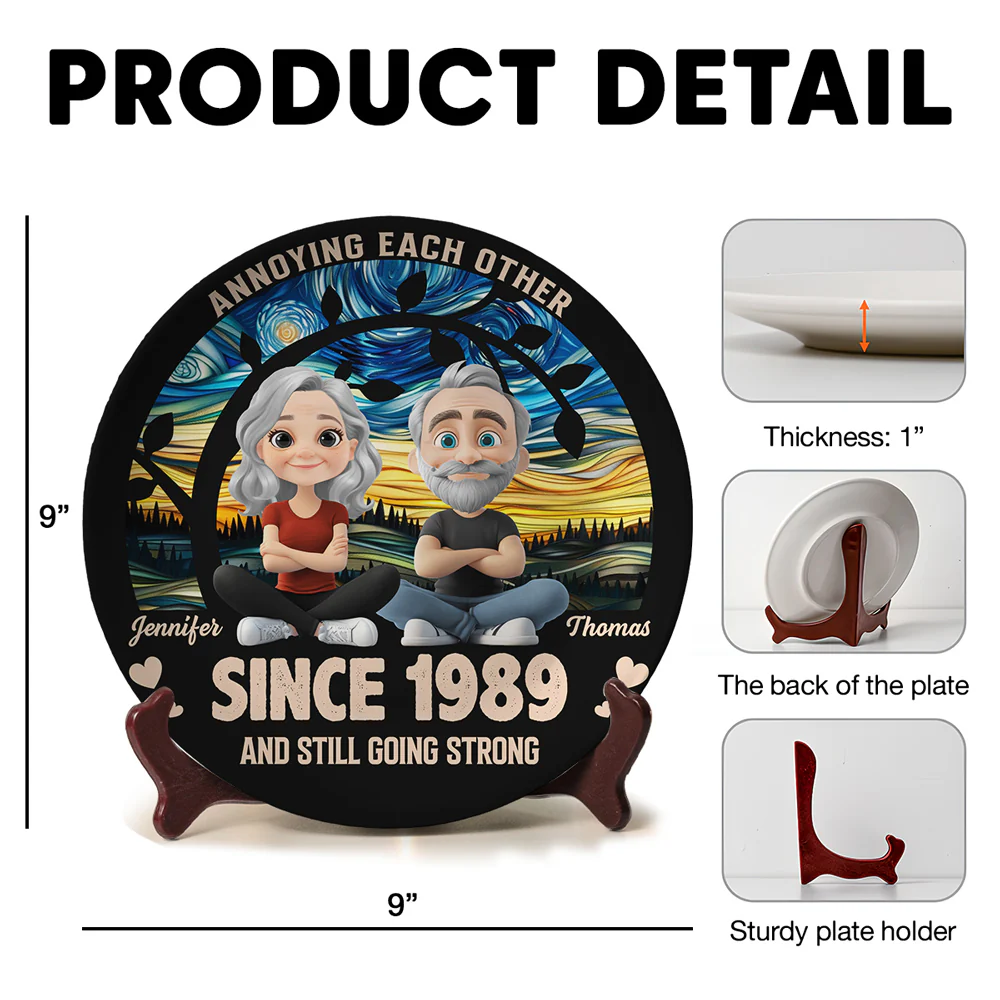 Love You Forever - Personalized Custom Ceramic Plate - Image 5