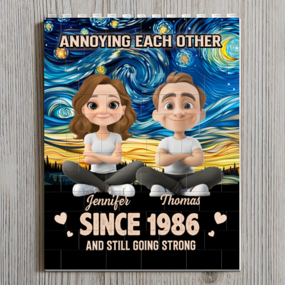 Love You Forever - Personalized Custom Rectangle Building Brick Blocks - Image 7