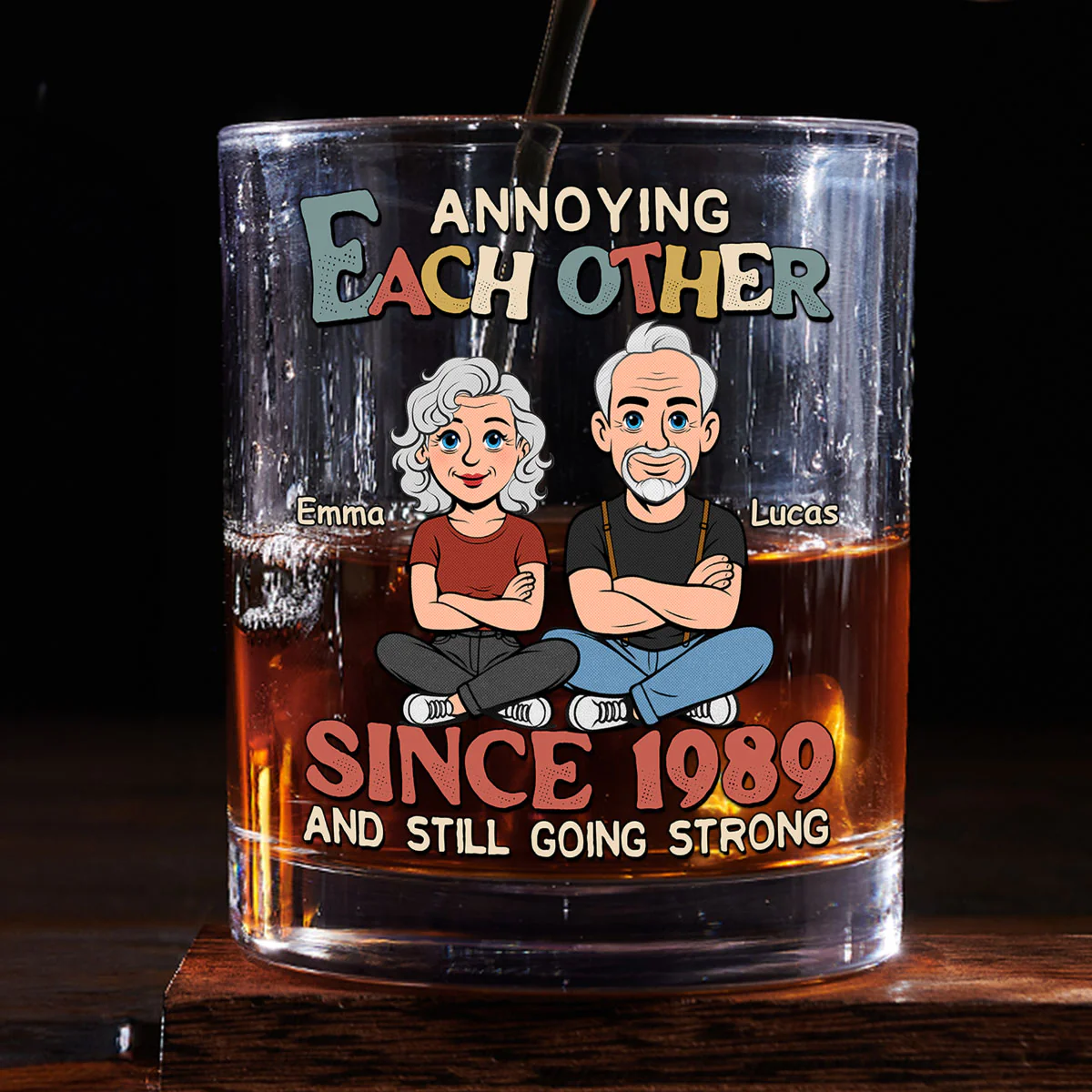 Love You Forever - Personalized Custom Whiskey Glass