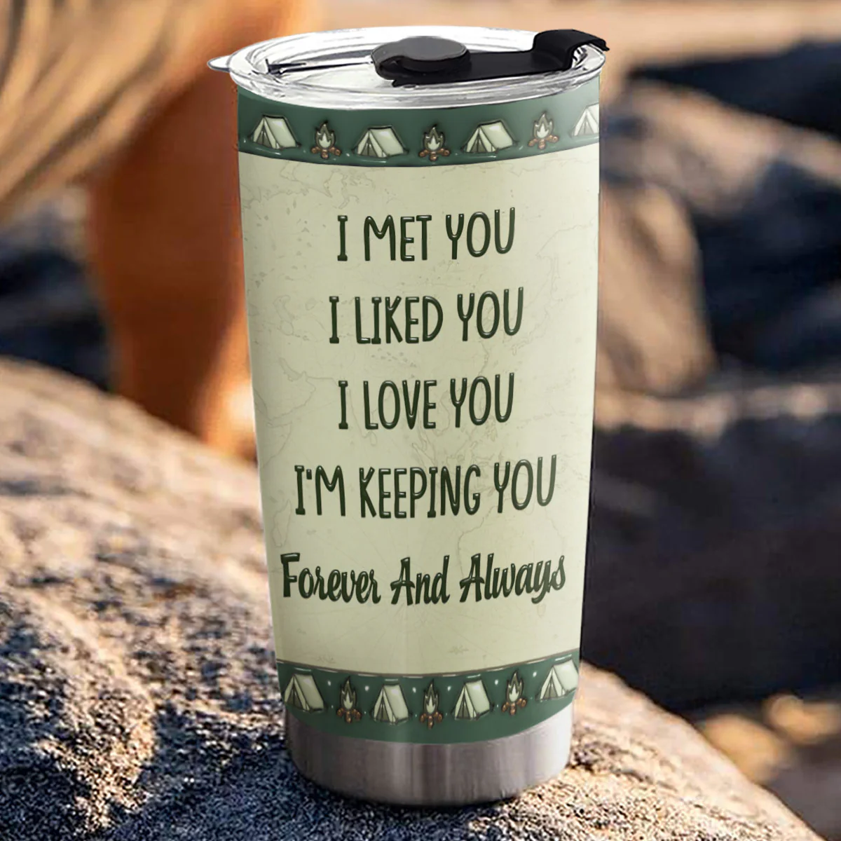 Love You Keeping You - Personalized Custom 3D Inflated Effect Tumbler - Image 3