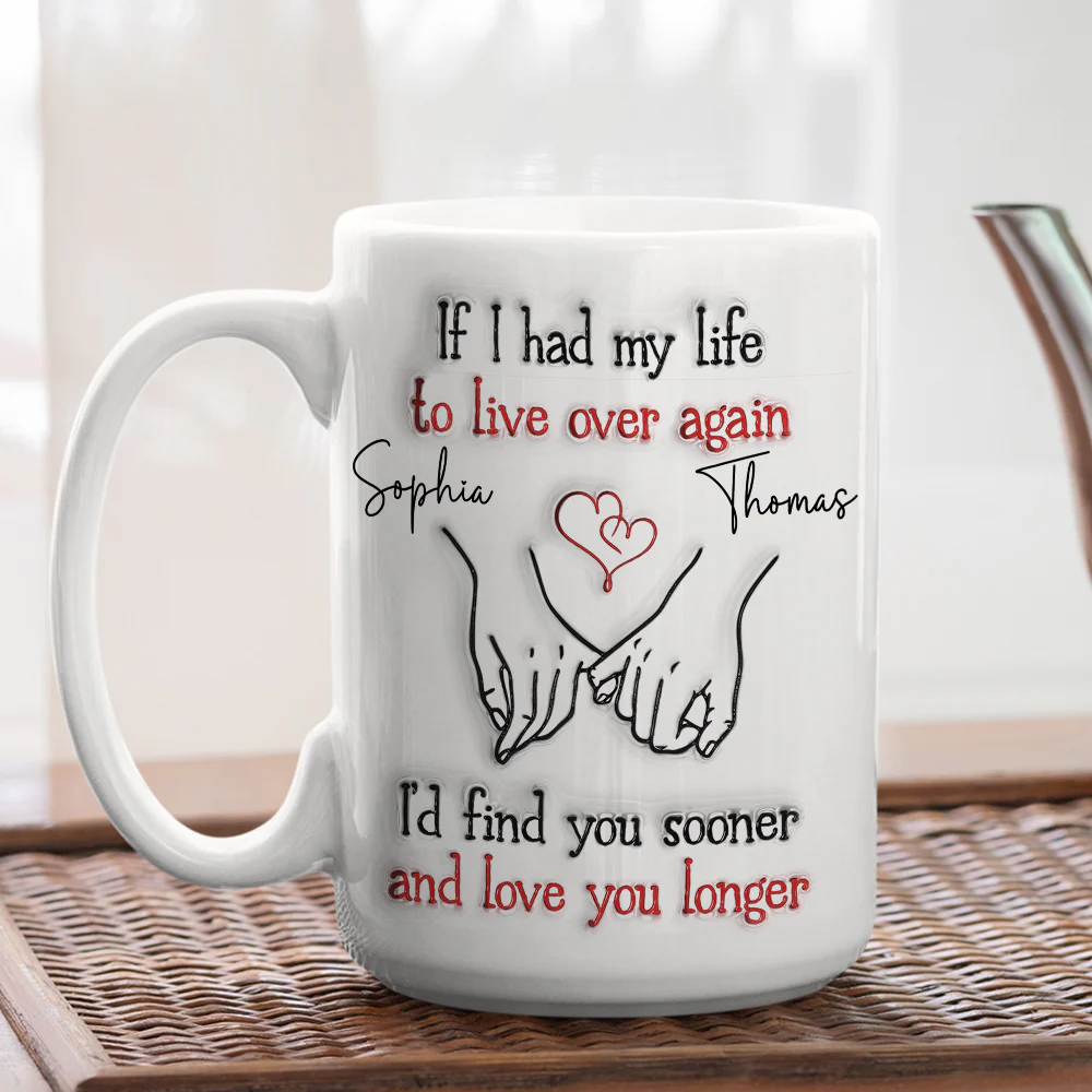 Love You Longer - Personalized Custom 3D Inflated Effect Mug - Image 5