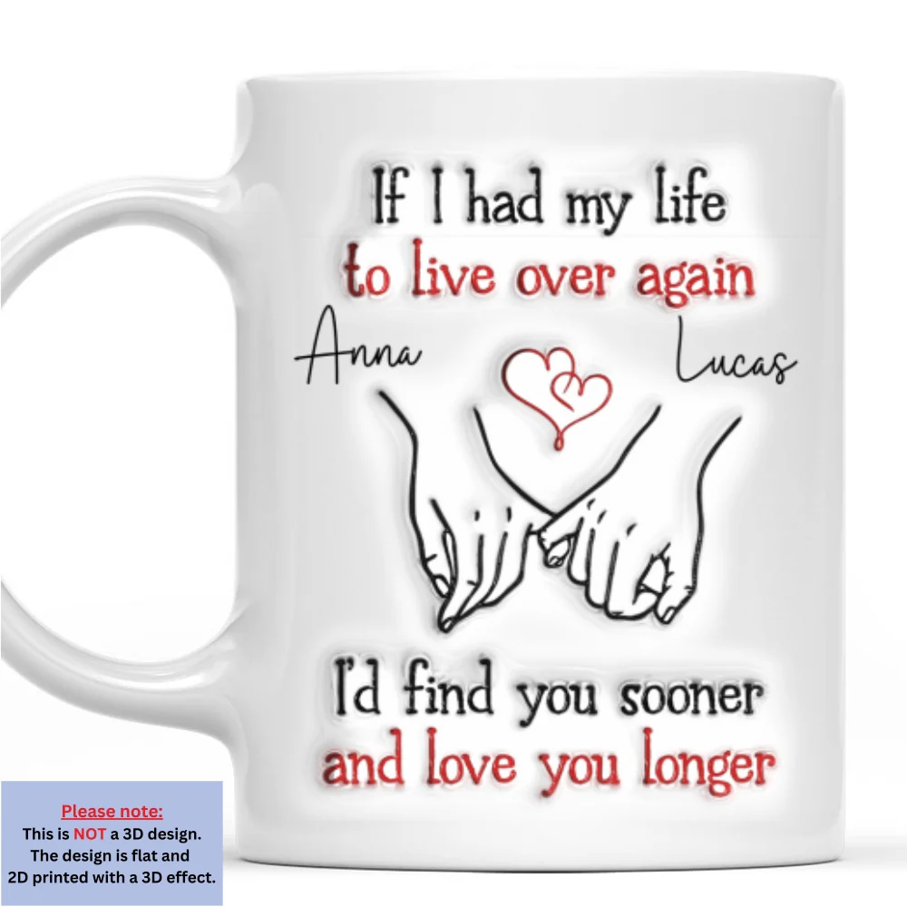 Love You Longer - Personalized Custom 3D Inflated Effect Mug - Image 8