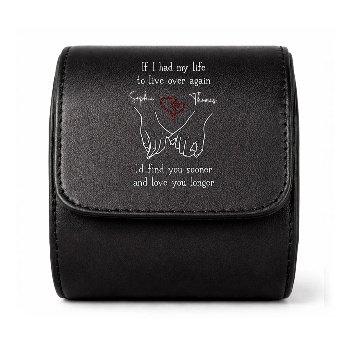 Love You Longer - Personalized Custom Leather Watch Case - Image 8