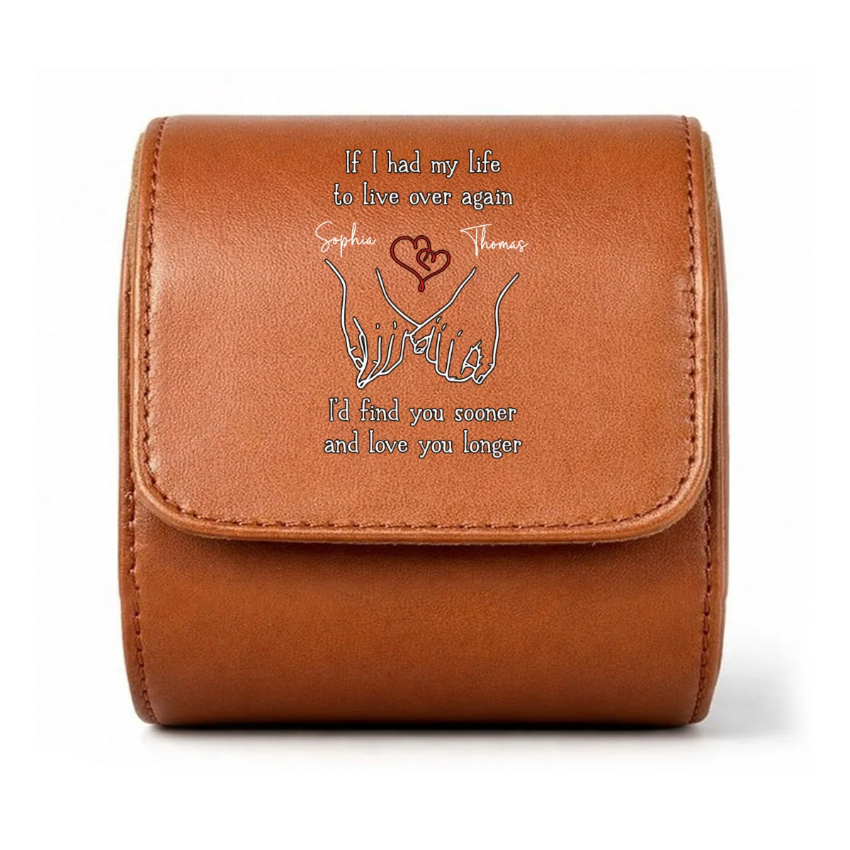 Love You Longer - Personalized Custom Leather Watch Case - Image 9