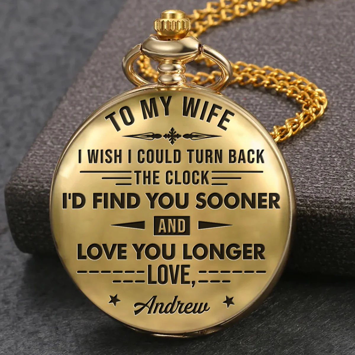 Love You Longer - Personalized Custom Pocket Watch