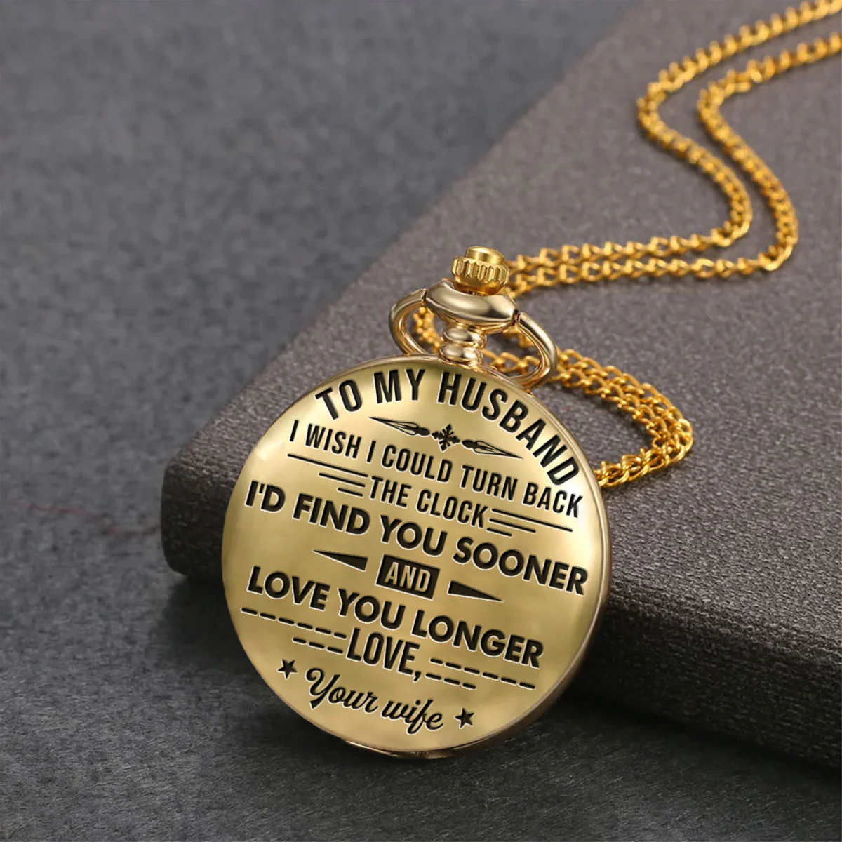 Love You Longer - Personalized Custom Pocket Watch - Image 4