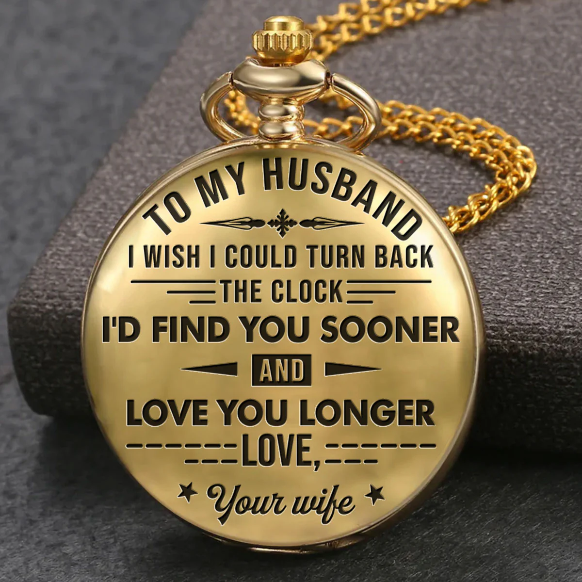 Love You Longer - Personalized Custom Pocket Watch - Image 5