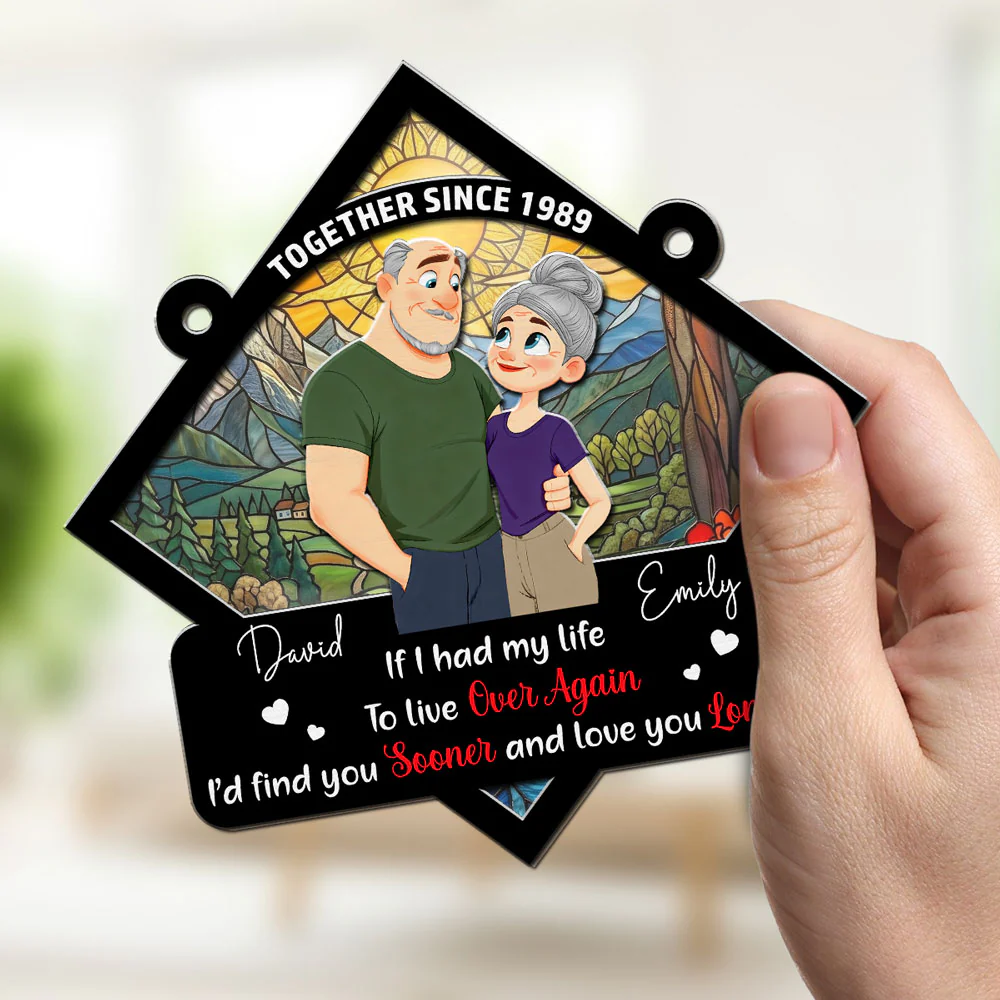 Love You Longer - Personalized Custom Suncatcher - Image 2