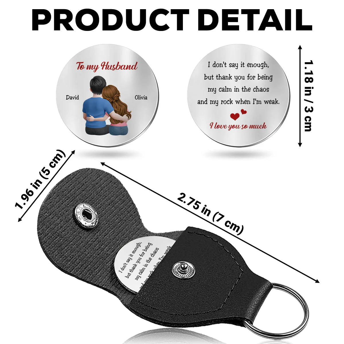 Love You - Personalized Custom Pocket Hug - Image 5