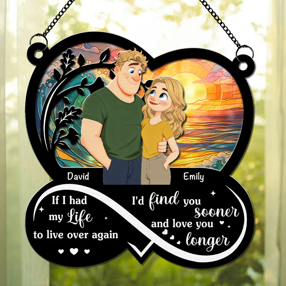 Love You So Much 2 - Personalized Custom Suncatcher - Image 2